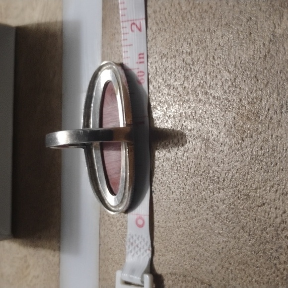 Red Jasper Marcasite Silver Ring, Size 9 - Picture 4 of 6